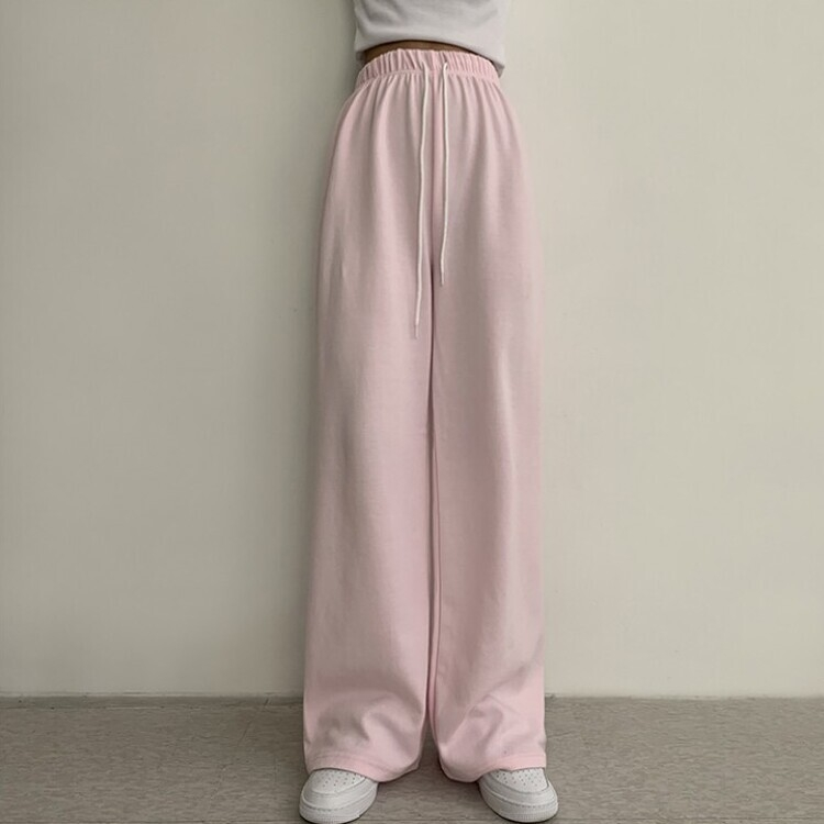 3가지 사이즈 무려 11컬러 사계절 활용 가능한 롱 와이드 팬츠 트레이닝바지 키큰녀 키작녀 봄옷 핑크