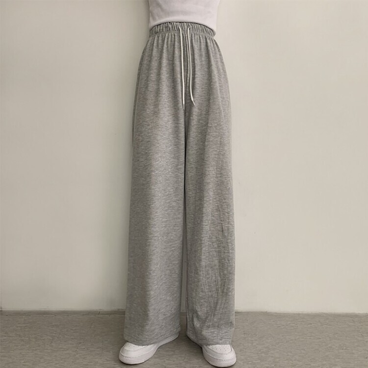 3가지 사이즈 무려 11컬러 사계절 활용 가능한 롱 와이드 팬츠 트레이닝바지 키큰녀 키작녀 봄옷 그레이