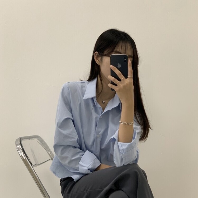 하니니 데일리 크롭 긴팔 가을 겨울 셔츠 소라