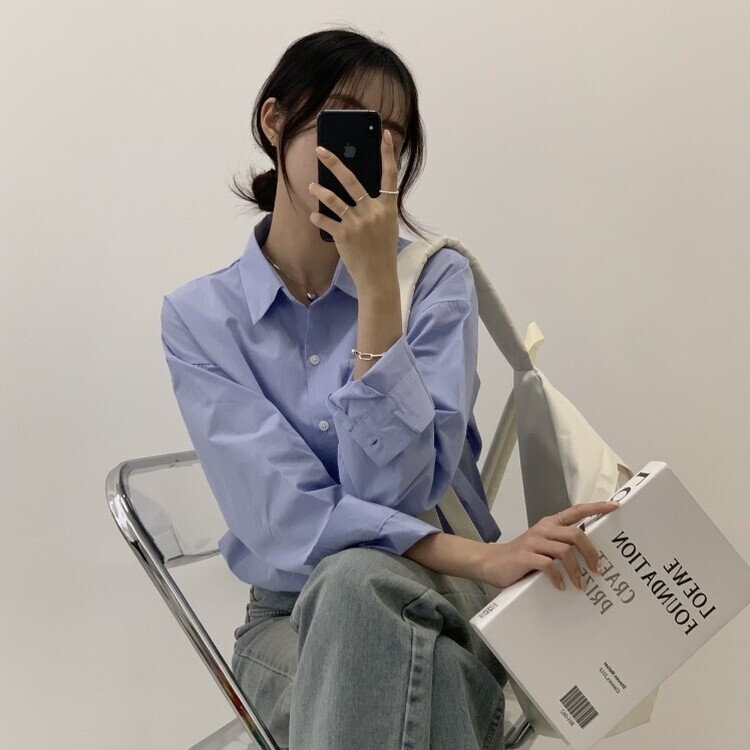 편하게 입어지는 비타민 박시핏 셔츠 소라