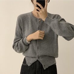 ベーシックくびれカーディガン15色 GRAY