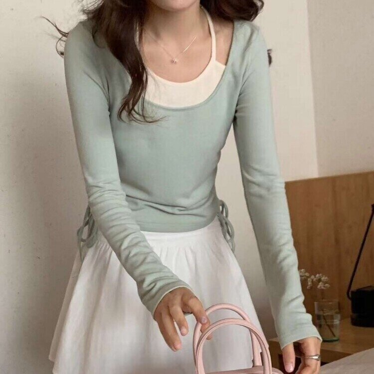 レイヤーシャーリング長袖T MINT