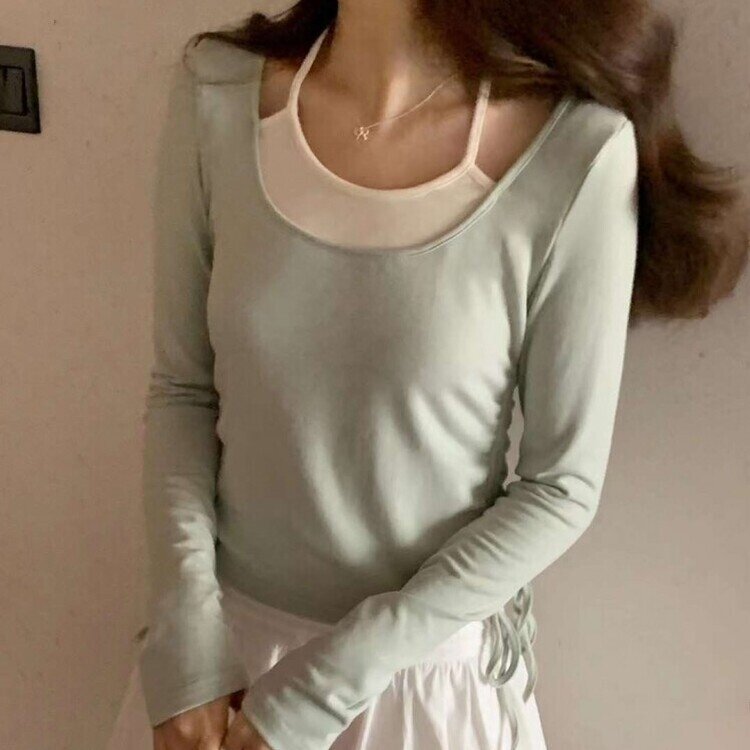 レイヤーシャーリング長袖T MINT