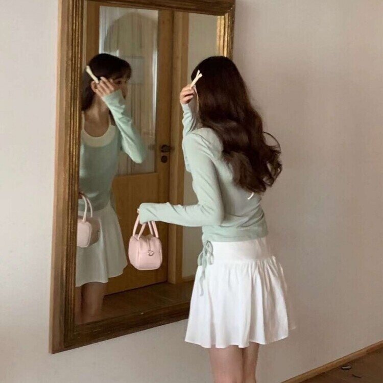 レイヤーシャーリング長袖T MINT