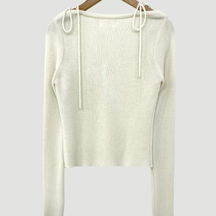 リボンスリムニットカーディガン