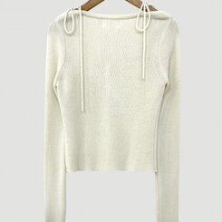 リボンスリムニットカーディガン