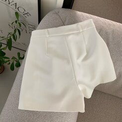 ショートパンツ 【SET】スラックショートパンツ+ベルト
