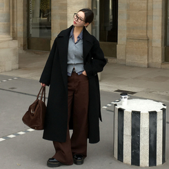 【丈別】オールデイベーシックコットンワイドパンツ BROWN