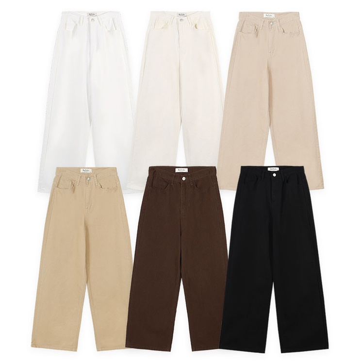 【丈別】オールデイベーシックコットンワイドパンツ