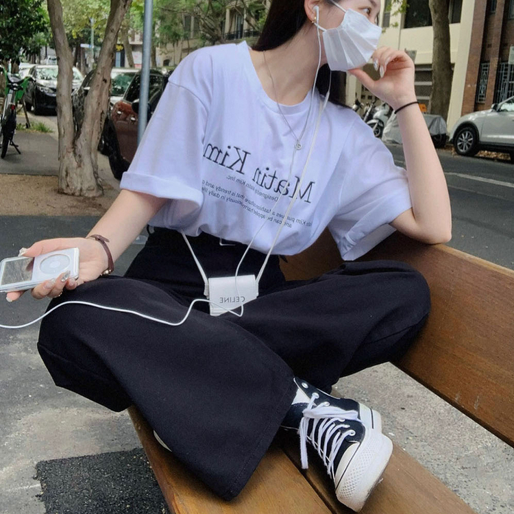 【丈別】オールデイベーシックコットンワイドパンツ BLACK