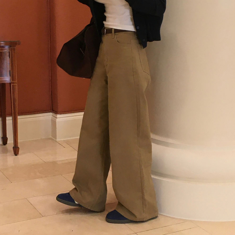 【丈別】オールデイベーシックコットンワイドパンツ LIGHT BEIGE