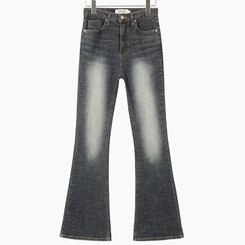 [春の新商品10%][ベリードmade/国内製作/ショート、ロング] ケイト ビンテージ ウォッシング ブーツカット デニムパンツ