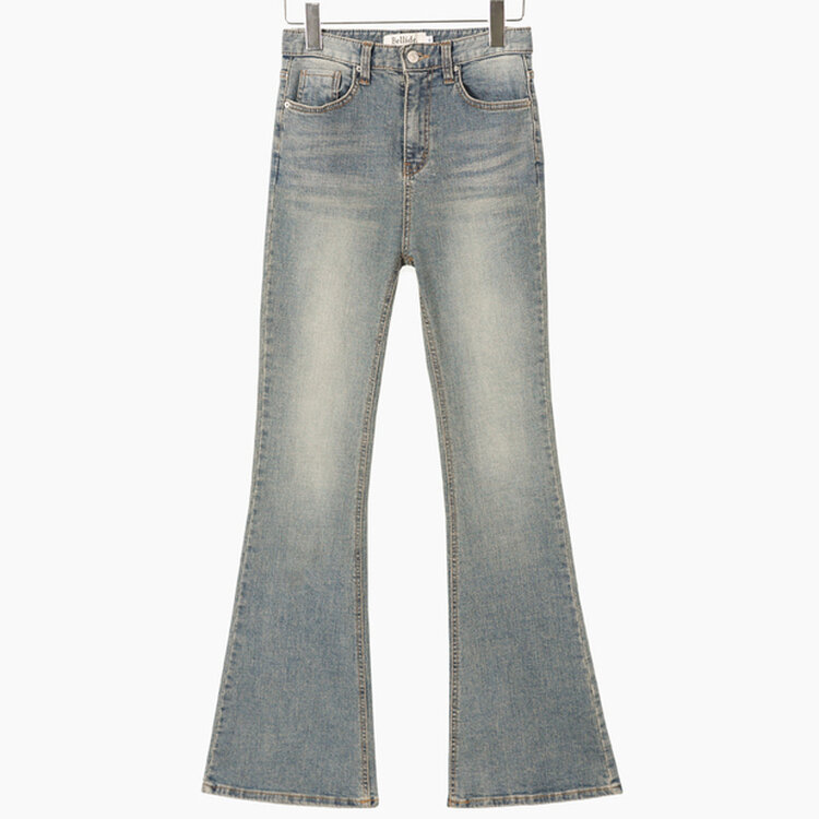 [春の新商品10%][ベリードmade/国内製作/ショート、ロング] ケイト ビンテージ ウォッシング ブーツカット デニムパンツ