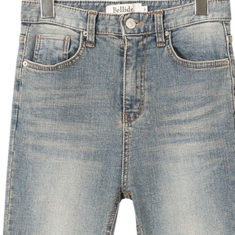 [春の新商品10%][ベリードmade/国内製作/ショート、ロング] ケイト ビンテージ ウォッシング ブーツカット デニムパンツ