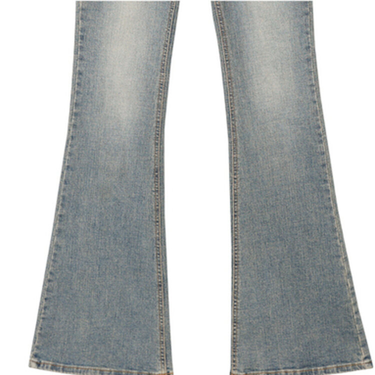 [春の新商品10%][ベリードmade/国内製作/ショート、ロング] ケイト ビンテージ ウォッシング ブーツカット デニムパンツ