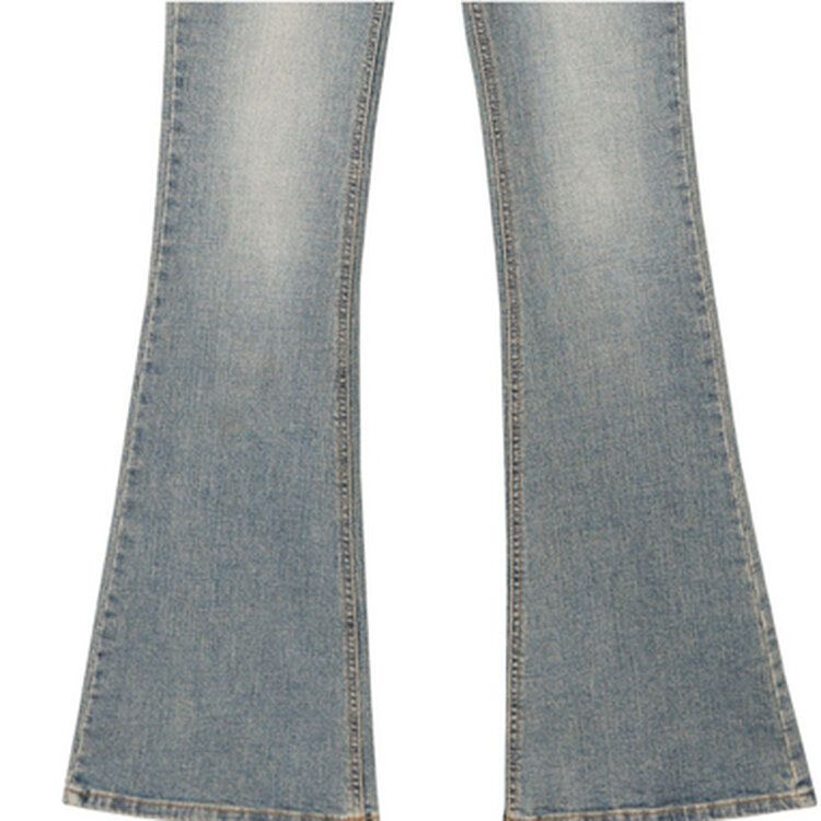 [春の新商品10%][ベリードmade/国内製作/ショート、ロング] ケイト ビンテージ ウォッシング ブーツカット デニムパンツ