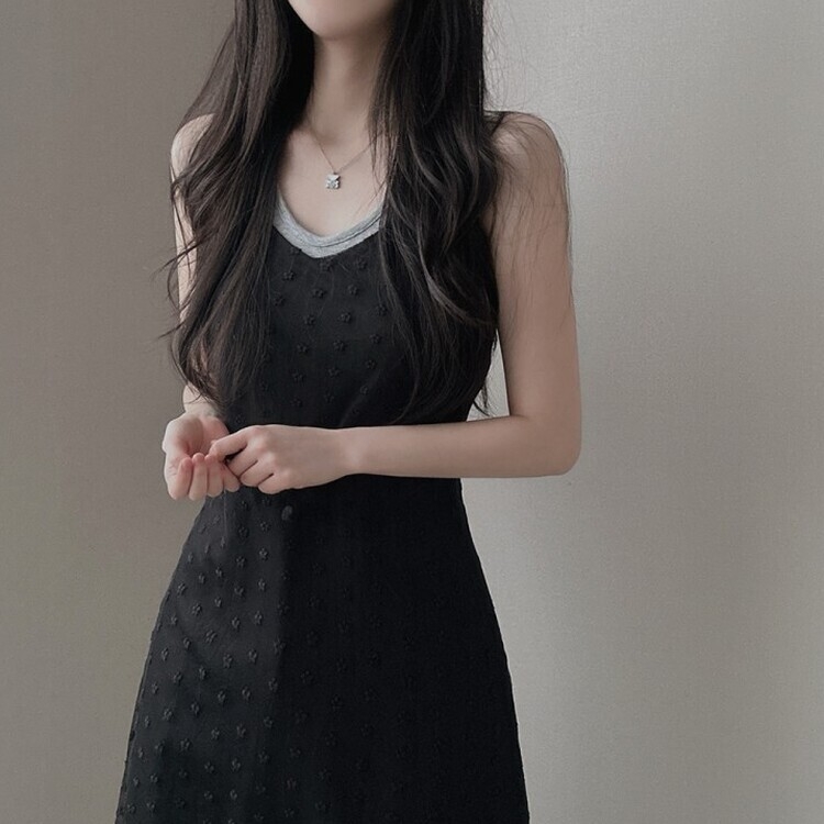 シースルーレイヤーワンピース BLACK