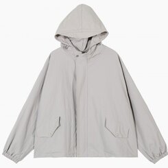 オーバーフィットフードウィンドブレーカー