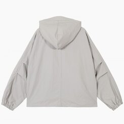 オーバーフィットフードウィンドブレーカー