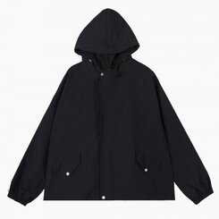 オーバーフィットフードウィンドブレーカー