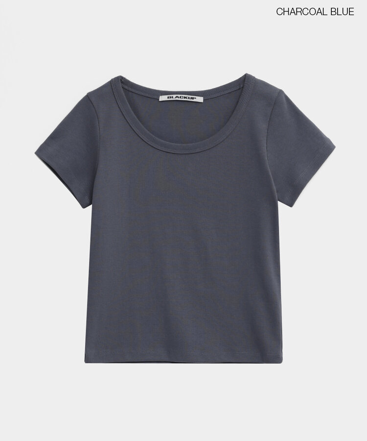 シンプルUネック半袖T