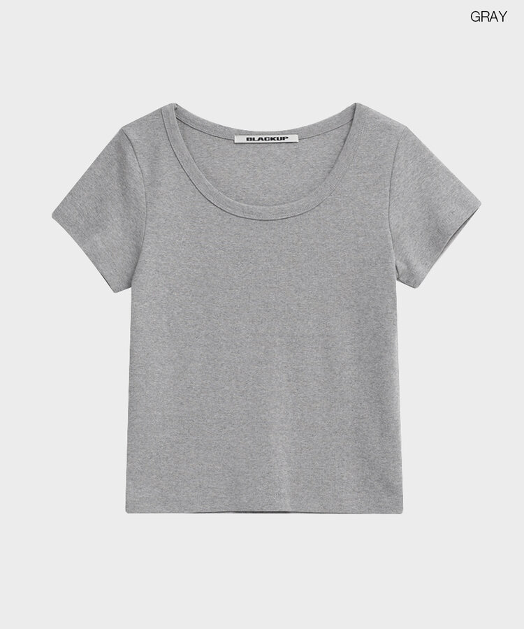 シンプルUネック半袖T