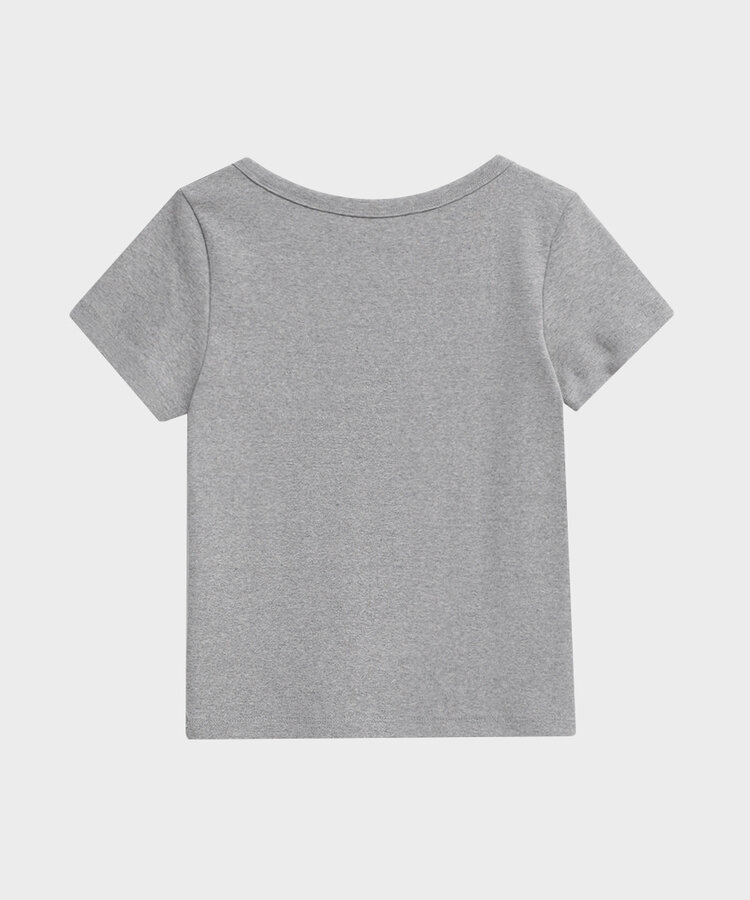 シンプルUネック半袖T