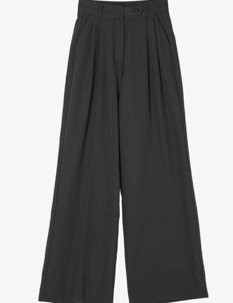 (S~2XL, 숏/기본/롱) 완전편한 차르르 투핀턱 하이웨스트 팬츠 와이드 슬랙스