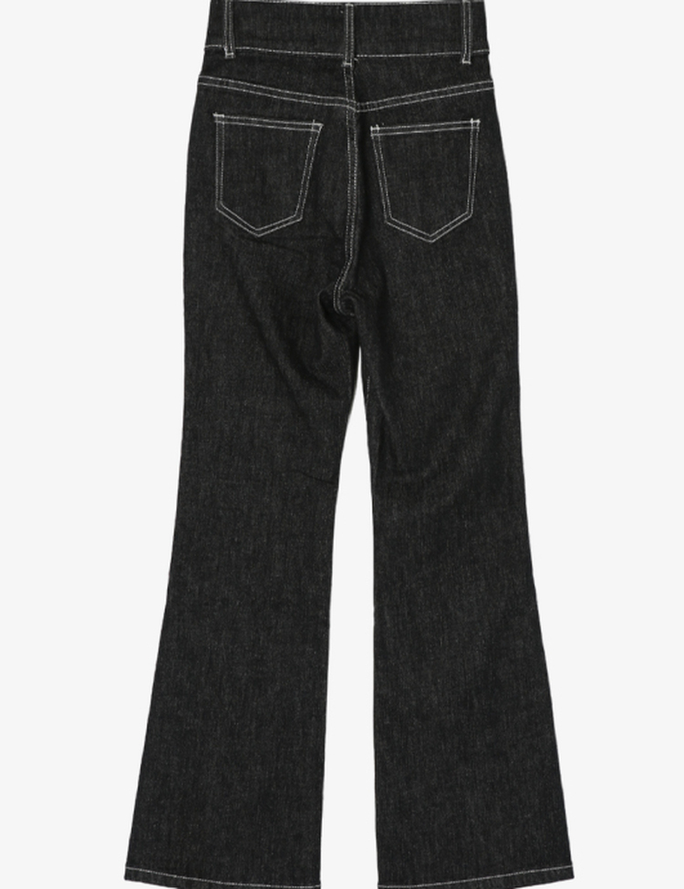 (S~2XL, 숏/기본/롱) 슬림해보이는 생지 스티치 부츠컷 데님 팬츠