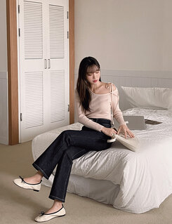 (S~2XL, 숏/기본/롱) 슬림해보이는 생지 스티치 부츠컷 데님 팬츠 딥블랙