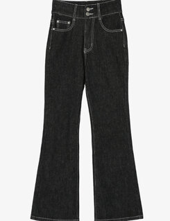 (S~2XL, 숏/기본/롱) 슬림해보이는 생지 스티치 부츠컷 데님 팬츠