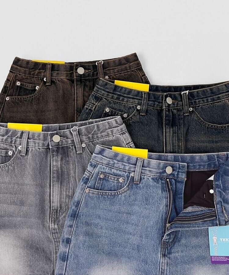 2XL데이트 빈티지 스판 속바지 데님 스커트