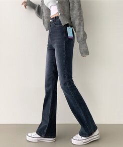 デニム 【SHORT/BASIC/LONG 丈別】ブーツカットデニムパンツ6色 DEEP BLUE