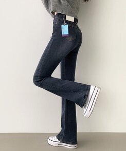 デニム 【SHORT/BASIC/LONG 丈別】ブーツカットデニムパンツ6色 DEEP BLUE