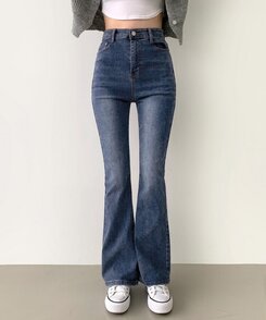 デニム 【SHORT/BASIC/LONG 丈別】ブーツカットデニムパンツ6色 MEDIUM BLUE
