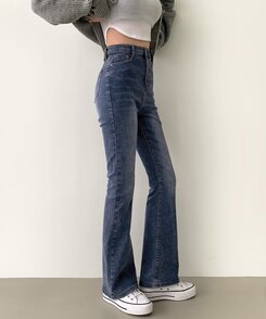 デニム 【SHORT/BASIC/LONG 丈別】ブーツカットデニムパンツ6色 MEDIUM BLUE
