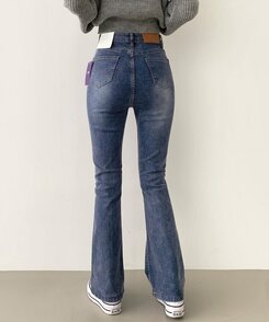 デニム 【SHORT/BASIC/LONG 丈別】ブーツカットデニムパンツ6色 MEDIUM BLUE