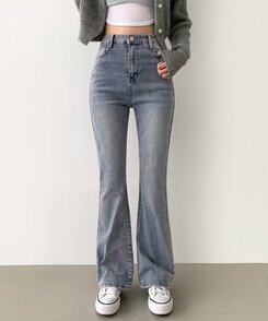 デニム 【SHORT/BASIC/LONG 丈別】ブーツカットデニムパンツ6色 VINTAGE BLUE