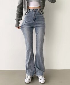 デニム 【SHORT/BASIC/LONG 丈別】ブーツカットデニムパンツ6色 VINTAGE BLUE