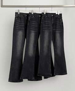 デニム 【SHORT/BASIC/LONG 丈別】ブーツカットデニムパンツ6色