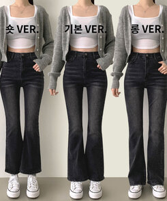 デニム 【SHORT/BASIC/LONG 丈別】ブーツカットデニムパンツ6色 DEEP BLUE
