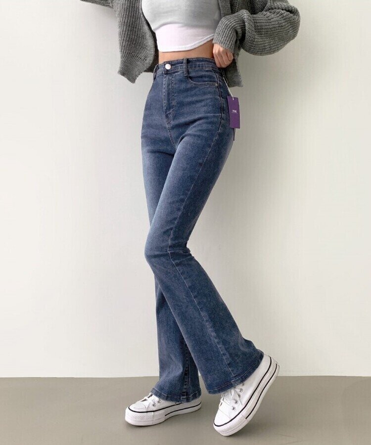 4계절 밴딩 롱부츠컷 다양한 컬러 데님팬츠 중청