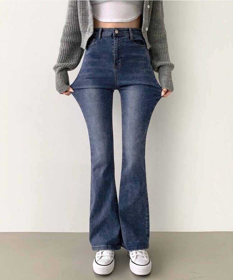 4계절 밴딩 롱부츠컷 다양한 컬러 데님팬츠 중청