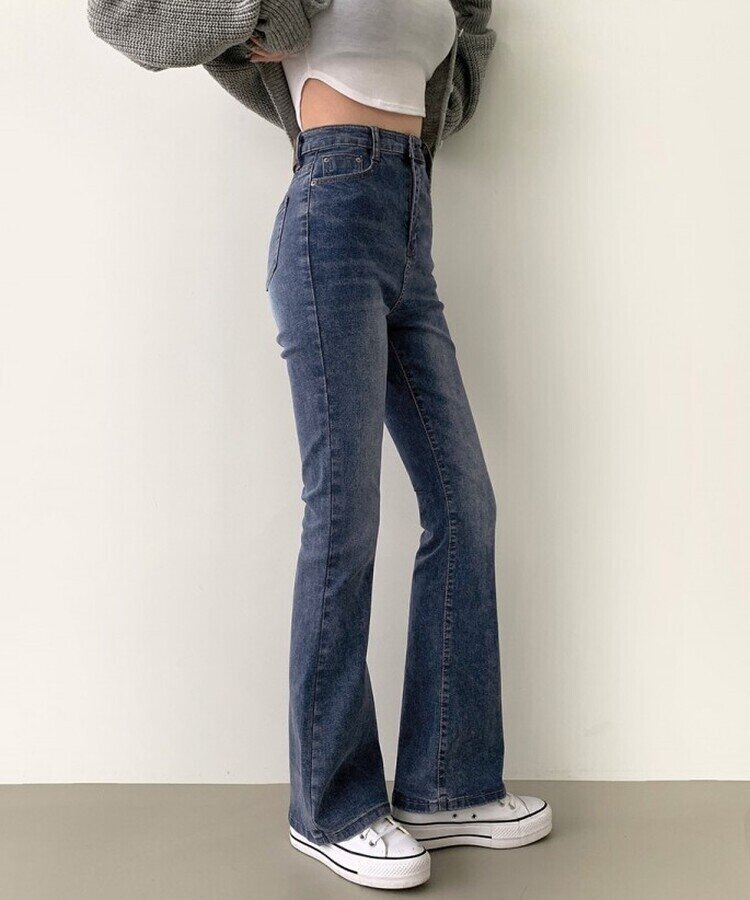 4계절 밴딩 롱부츠컷 다양한 컬러 데님팬츠 중청