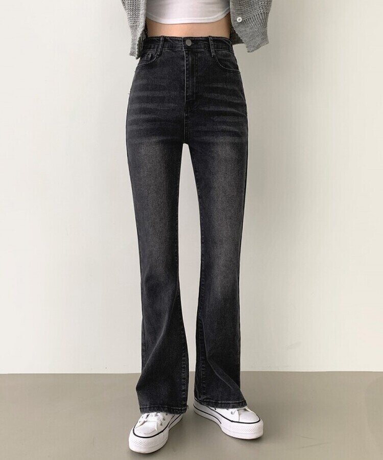 4계절 밴딩 롱부츠컷 다양한 컬러 데님팬츠 흑청