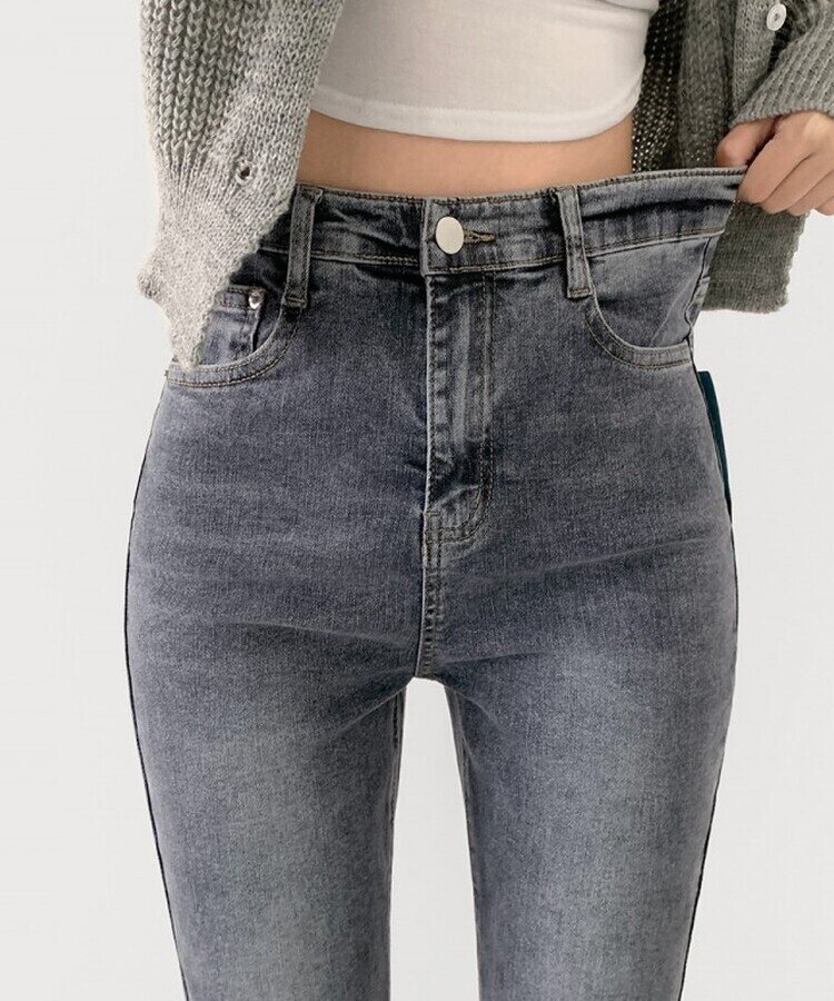 4계절 밴딩 롱부츠컷 다양한 컬러 데님팬츠 그레이