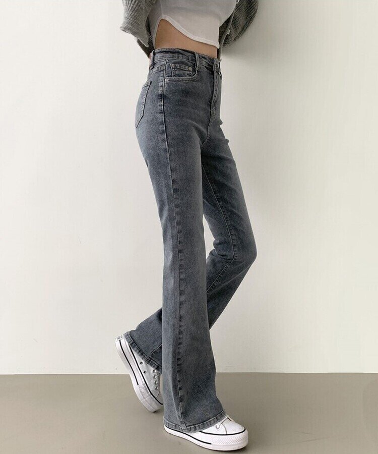 4계절 밴딩 롱부츠컷 다양한 컬러 데님팬츠 그레이