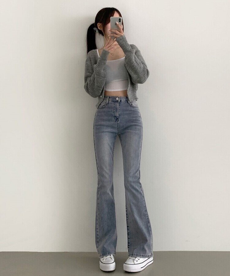 4계절 밴딩 롱부츠컷 다양한 컬러 데님팬츠 빈티지 블루