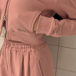 【単品販売/SET着用可能】【SHORT/LONG 丈別】パーカー＋パンツ6色 PINK