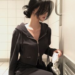 【単品販売/SET着用可能】【SHORT/LONG 丈別】パーカー＋パンツ6色 CHARCOAL